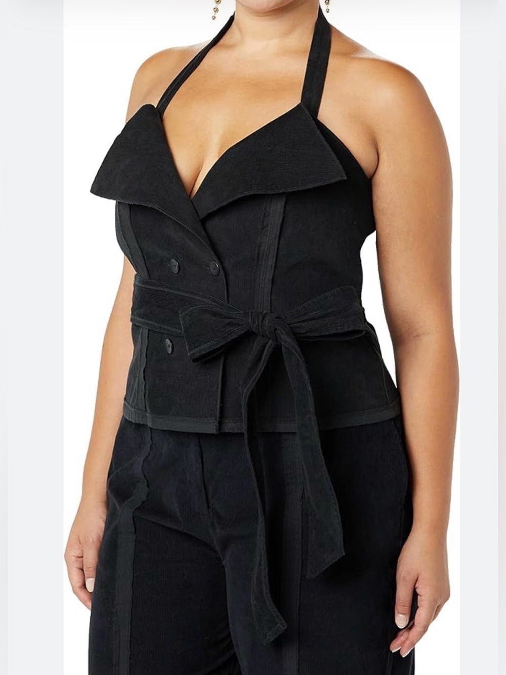 Making The Cut Deconstructed Corduroy Corset Top